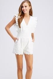  Smocked Eyelet Romper