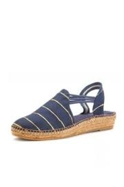  Navy Striped Espadrille