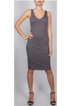  Charcoal V-neck Bodycon