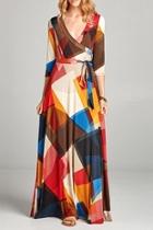  Abstract Venechia Wrap Dress