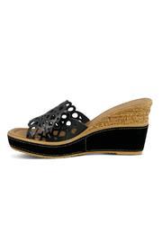  Black Wedge Sandal