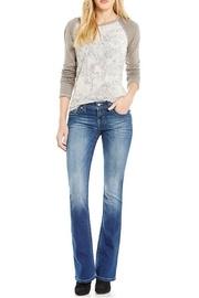  Whiskered Mid Rise Jeans
