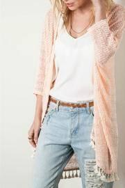  Peach Cardigan Sweater