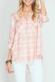  Tab Sleeve Plaid Shirt