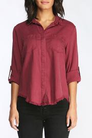  Riley Back Vent Fringed Bottom Top