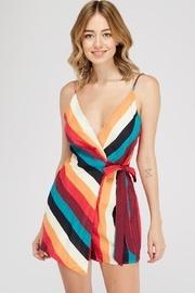  Stripe Waist-tie Romper