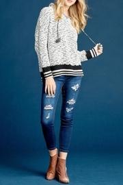 Two-tone Striped Hoodie