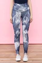  Abstract High-waist Leggings