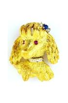  Poodle Brooch Gold