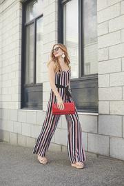  Adj Strap Jumpsuit With Tie Belt