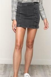  Side-button Denim Skirt