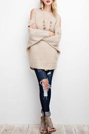  Oversized Cold-shoulder Sweater