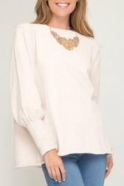  Puff Sleeve Sweater Tunic