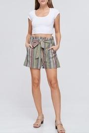  Tie-front Stripe Short