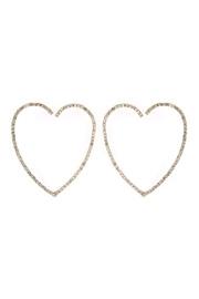  Heart-shaped Rhinestone Earrings