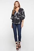  Smoky Print Top