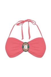 Coral Bandeau Bikini Top
