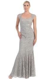  Silver Lace Long Dress
