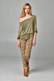 Olive Green Layered Look Top