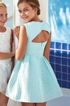  Turquoise Basket-weave Dress