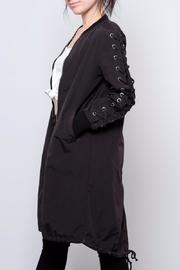  Lace Up Sleeve Bomber