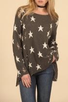  Star Ripped Sweater