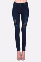  Skinny Distressed Jeggings