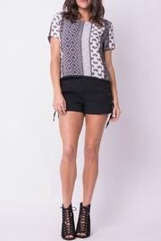 Black Lace Up Shorts