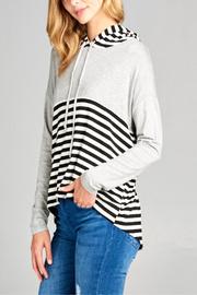  Stripe & Heather Hoodie