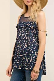  Floral Scoop Neck Top