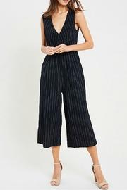  Cropped Pinstripe Jumpsuit