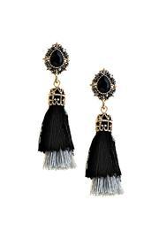  Faux-gem Tassle Earrings