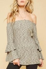  Ribbed Ruffle Top