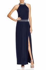  Studded Halter Maxi Dress