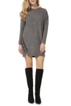  Side Lace Up Detail Sweater Dress