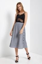  Gingham Midi Skirt