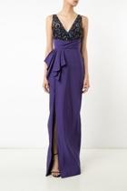  Draped Faille Gown
