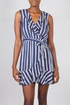  Blue-white Striped Dress