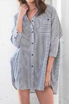  Oversized Button-up Top