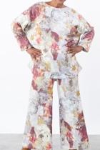  Floral Linen Tunic