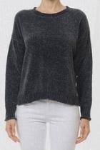  Chenille Round-neck Sweater