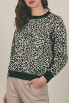  Spotted Animal Print Sweater