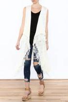  Cream Long Vest