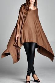  Asymmetrical Hemmed Poncho Tunic