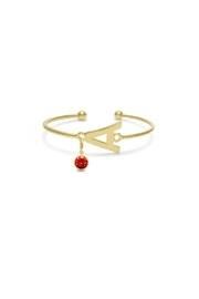  Ruby Initial Bracelet