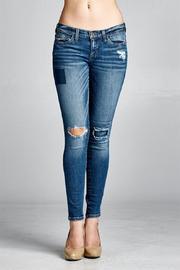  Patched Skinny Jeans