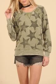  Star Raglan Lace Sweatshirt