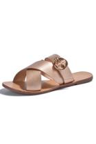  Havana Buckled Slide Sandal