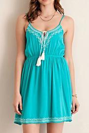  Crinkle Blouson Dress