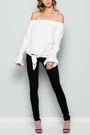  Off Shoulder Tie Top